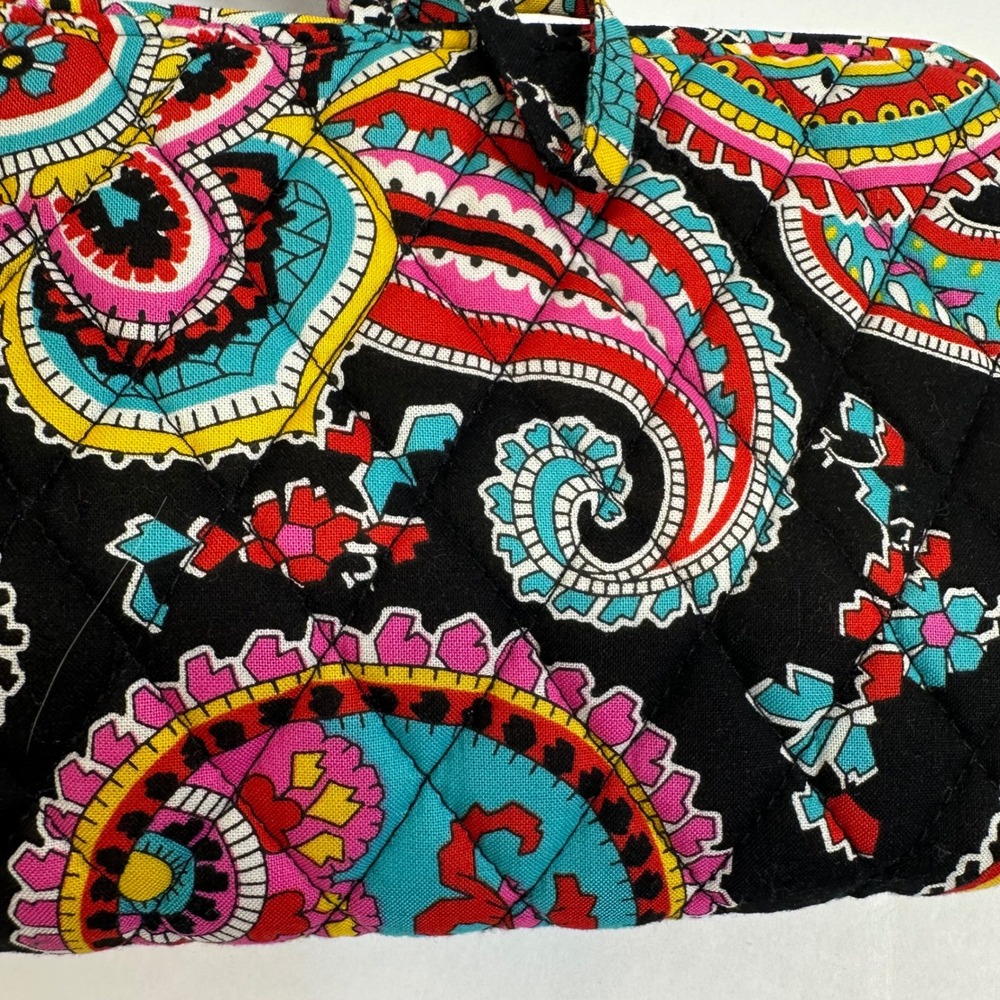 Vera Bradley Cosmetic Makeup/Accessories Black Blue Pink Red Folding Tie Pouch - Picture 3 of 15